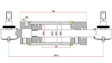 HIDRAVLIČNI VOLANSKI CILINDER JOHN DEERE OEM-AM147173