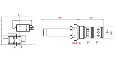 3 VEIS PROPORTIONALVENTIL M33 - 270bar - 80lit