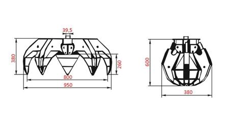 ORANGE PEEL GRABS FOR BULK CARGO 800mm