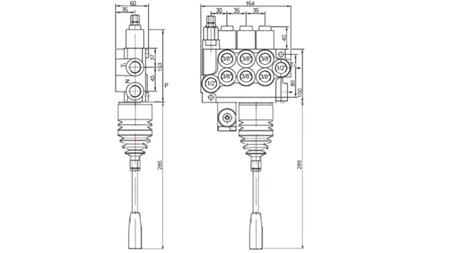 HYD. VENTIL 3xP40 JOYSTICK