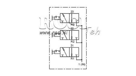 Diagrama CONTROLADOR PNEUMÁTICO 3 VIAS