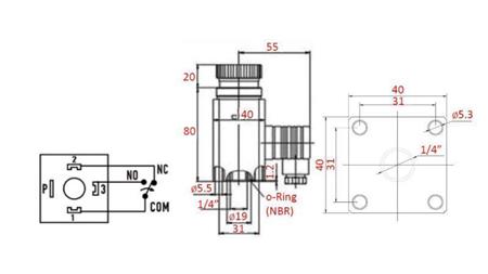 INTERRUTTORE DI PRESSIONE IDRAULICA K55 20-200 BAR (MAX.400BAR)