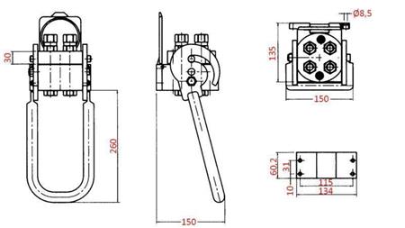 MULTI-FASTER COUPLING 4-way BSP1/2 MOBILE PART