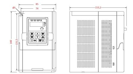 FREKVENČNÝ MENIČ-INVERTOR 1Fáza 0.75kW GD10-0R7G-S2-B