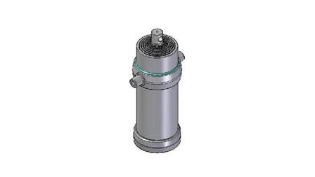 8027F -TELESCOPISK CYLINDER STANDARD/HÅL 8 STEG SLAG 3890 DIAMETER 215