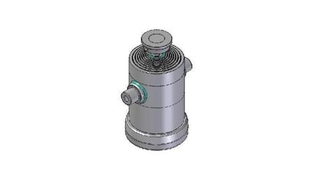 8033S -TELESCOPISK CYLINDER STANDARD/BOLL 8 STEG SLAG 2540 DIAMETER 270