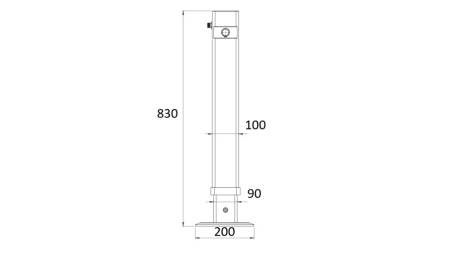 HIDRAULIKUS LÁB KÉTOLDALI MŰKÖDÉSŰ 540mm - 2.800kg