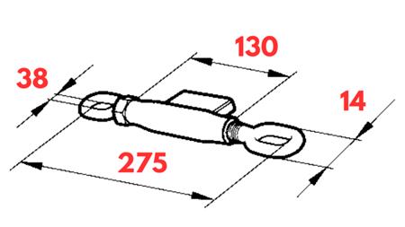 TENDITORE 20x2,5/275mm