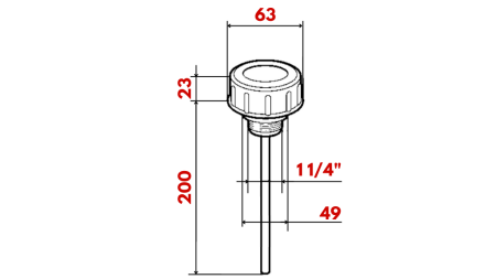 FILTER CAP 1 1/4''  with dipstick and breather