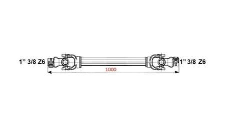 CE HOMOLGÁLT KARDÁN TENGELY profi vonal CAT.6 hossz 1000mm