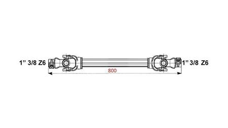 CE-HOMOLOGOITU KARDANIVARS profi line KAT.6 pituus 800mm