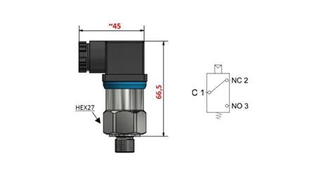 HYDRAULIC PRESSURE SWITCH F3 10-100 BAR (MAX.300BAR)