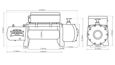 24 V ELECTRIC WINCH DWM 12000 HD - 5443 kg