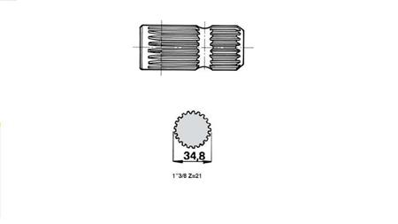 KARDÁN (TLT) ADAPTER 1''3/8 -21 FOG