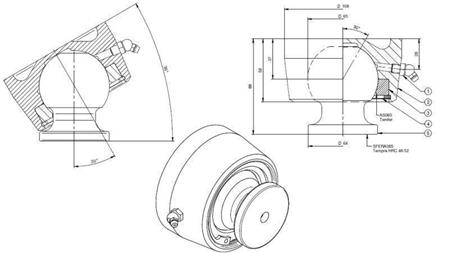 KULE FOR TELESCOPISK SYLINDER FI 65 maks. 23 Tonn