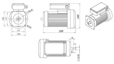 ELEKTROMOS MOTOR MINI AGGREGÁTOR 230V - 1,5kW