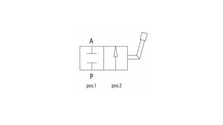 HYDRAULISK STOPPEVENTIL RS2 3/4 - 400BAR - 100 liter - dimensjoner