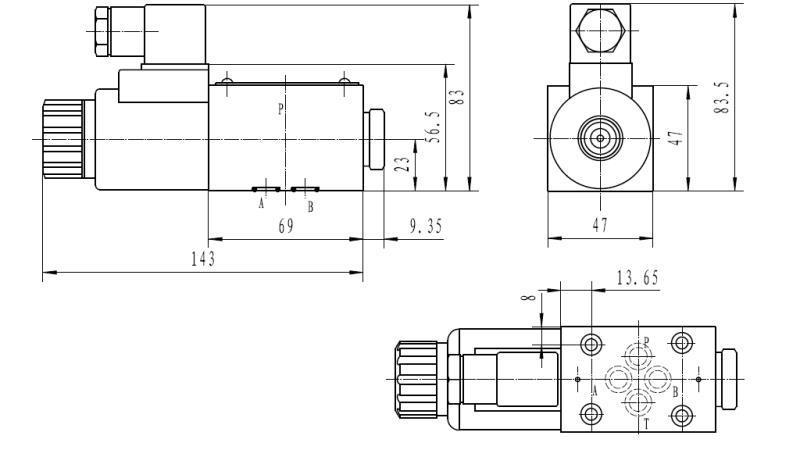 ELETTROVALVOLA IDRAULICA KV-4/2 CETOP 3 12/24/230V 3B