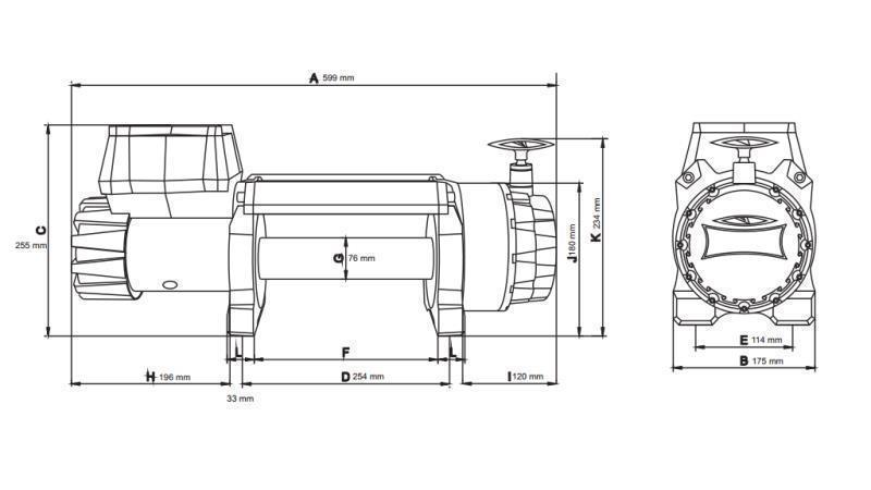 GUINCHO ELÉTRICO 12 V DWH 15000 HD - 6803 kg