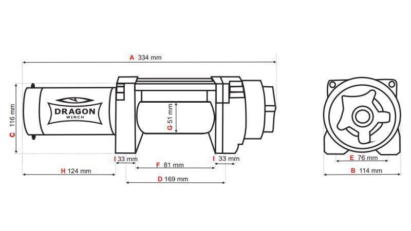 12 V ELECTRIC WINCH DWH 4500 HD - 2041 kg