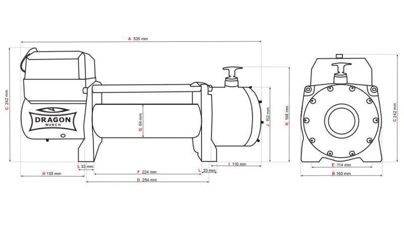 24 V ELEKTRIČNO VITLO DWM 13000 HD - 5897 kg