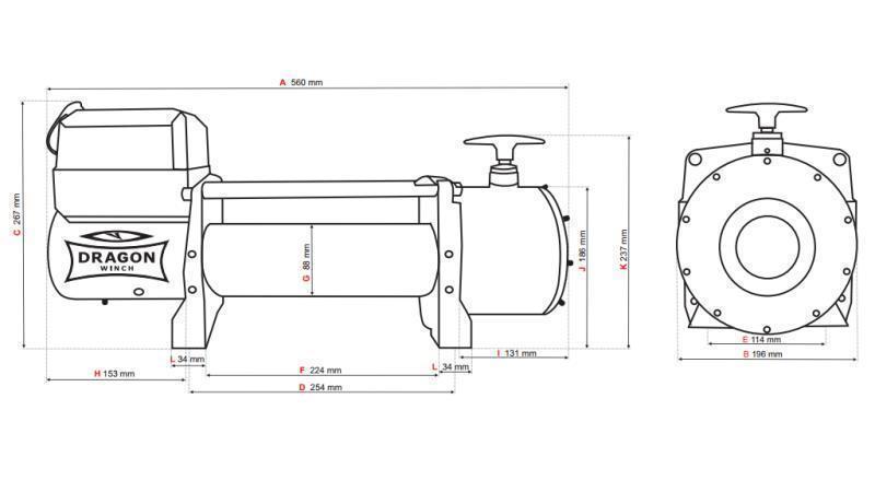 GUINCHO ELÉTRICO 12 V DWT 15000 HD - 6803 kg