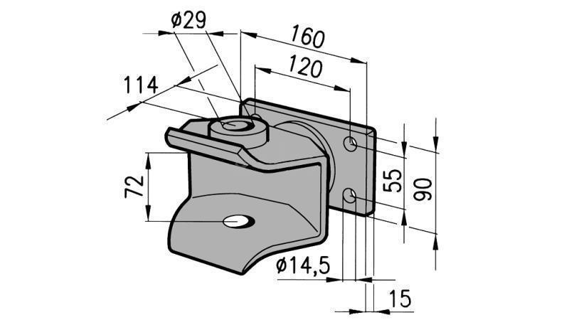 TRACTOR HOOK SEMICIRCULAR REVOLVING