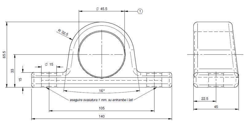 FESTE FOR TELESCOPISK SYLINDER FI45