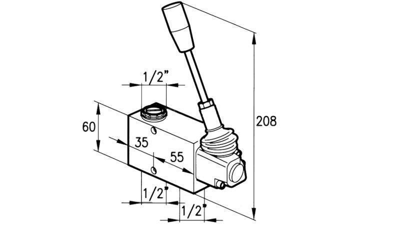 HYDRAULIC BRAKE VALVE - LEVER