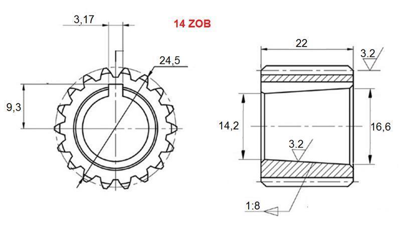 OZUBENO KOLO PTO GR.2 Z14