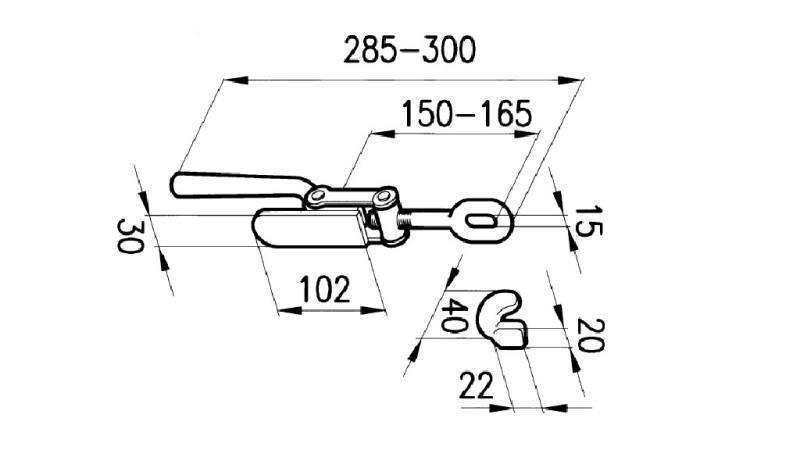 LATCH CLOSURE TYPE FRANCIA