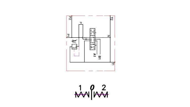 HYDRAULIKVENTIL 1xP40 + EINFACHWIRKENDE FUNKTION C1