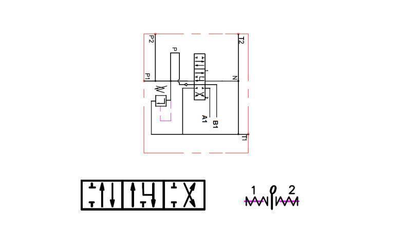 HYDRAULIC VALVE 1xP40 + HYDRAULIC MOTOR D1