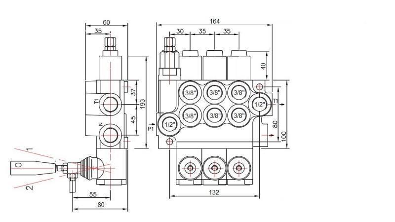 HYDRAULIC VALVE 3xP40