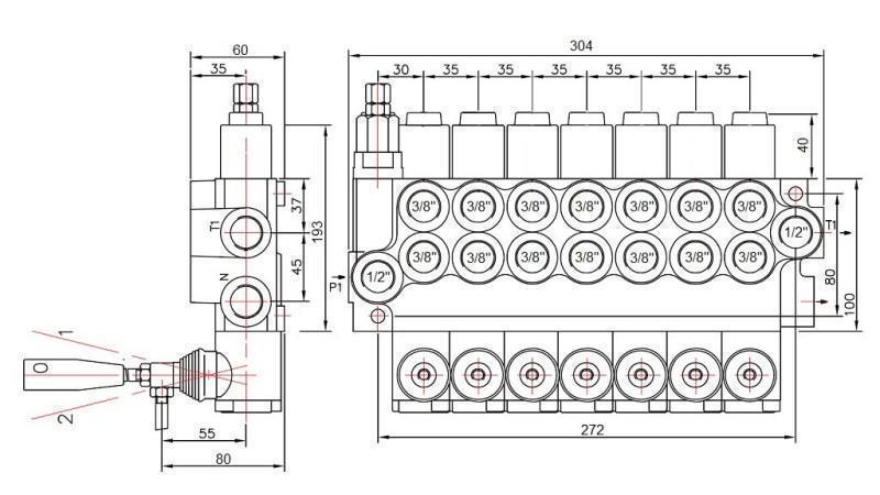 Hydraulikventil 7xP40