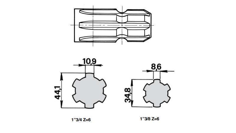 KARDÁN (TLT) ADAPTER 1''3/4 na 1''3/8