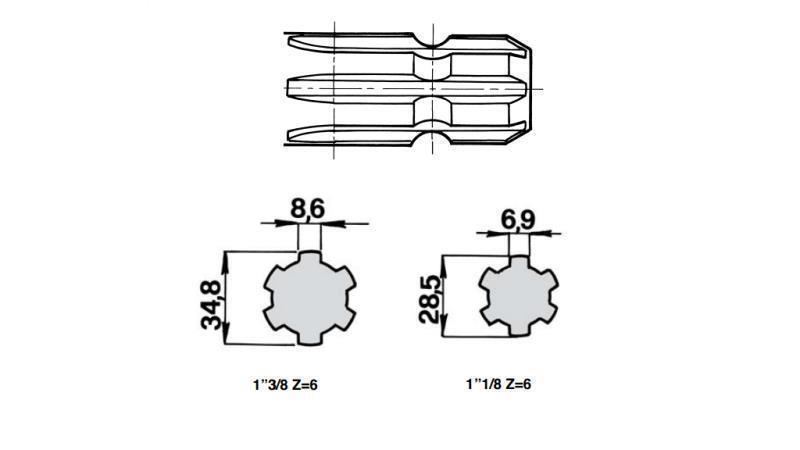 KARDÁN (TLT) ADAPTER iz 1”3/8  na 1”1/8