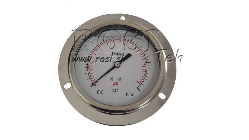 MANOMETER DN100 HINTEN 0 - 20 BAR - 1/2